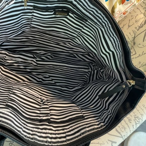 NEW Aldo shopper bag weekender NEW YORK tote black leather - Picture 5 of 7